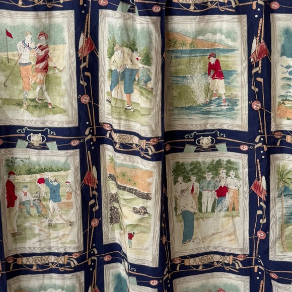 Vintage Reyn Spooner Egyptian Cotton Golf Print Hawaiian Polo Shirt M - Picture 4 of 5